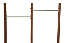 Duikelstang verstelbaar 120cm met Hardhouten Palen Duo