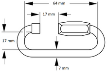 Noodschalm 64x17mm RVS SWL: 800kg