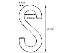 Afmetingen Stelacht Klapacht 60x6mm Verzinkt