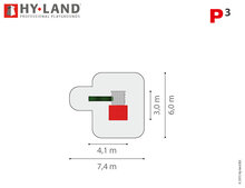 Speeltoren dak en glijbaan hy-land P3 plattegrond