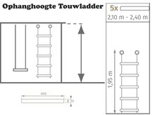 Touwladder *PH** touw 5 sporten 1,95m