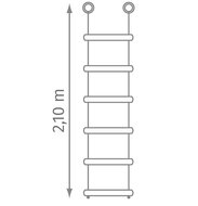 touwladder hoogte 210cm