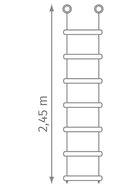 Touwladder hoogte 245cm