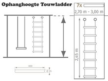 Touwladder *PH** touw 7 sporten 2,45m