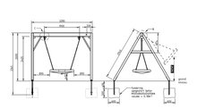 tekening Houten Nestschommel Professioneel