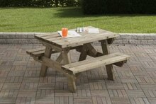 kinderpicknicktafel robuust tuin tuinbank tafel kinder picknick houten