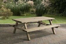 robuust tuin tuinbank tafel picknick houten