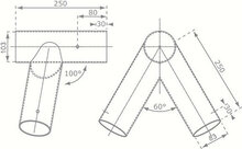 Afmetingen hoekverbinding