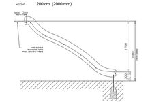 RVS glijbaan met platform en leuning