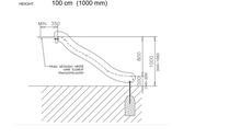 RVS glijbaan met platform en leuning