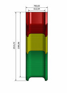 Kunststof modules  bovenkant glijbaan