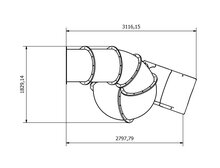 Kunststof modules spiraalglijbaan platformhoogte 250 cm