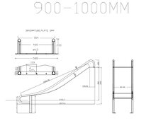 Rvs glijbaan technische tekening 90 t/m 100