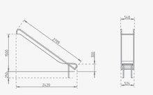 Technische tekening rvs taludglijbaan