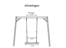 Afmeting tekening afstand tussen schommelhaken