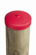 Paalornament Rond kunststof Ø180 mm Rood