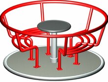 Openbare speelplaats Carrousel nummer 2 &Oslash;165 cm