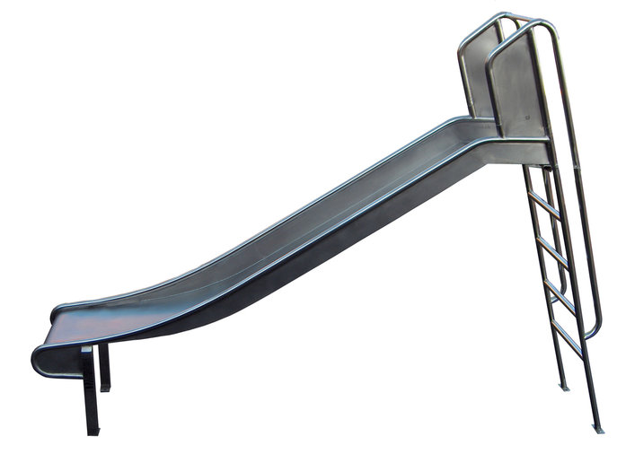 wol Onderverdelen Regeringsverordening Vrijstaande Glijbaan RVS met ladder Platformhoogte 90/100 cm - De Bruine  Speeltoestellen