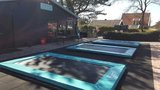 Trampoline rechthoekig, 430x255 cm, frame, veren, dubbelchronische veren, top kwaliteid, rechthoekige trampoline